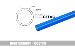 Bitspower None Chamfer Crystal Link Tube OD 12MM - Length 1000mm (ICE Blue)