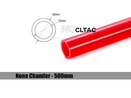 Bitspower None Chamfer Crystal Link Tube OD 16MM – Length 500MM (Deep Red)