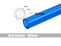 Bitspower None Chamfer Crystal Link Tube OD 16MM - Length 1000MM (ICE Blue)