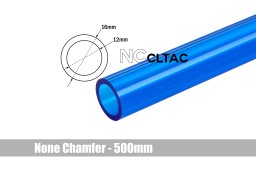 Bitspower None Chamfer Crystal Link Tube OD 16MM - Length 500MM (ICE Blue)