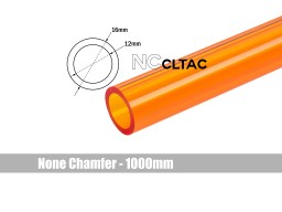 Bitspower None Chamfer Crystal Link Tube OD 16MM - Length 1000MM (ICE Orange)
