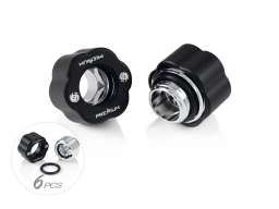 Bitspower Premium Master Hard Tube Fitting MHT12 6 Pack - Abrasive Black