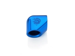 Bitspower Royal Blue 90-Degree With Dual Inner G1/4" Extender