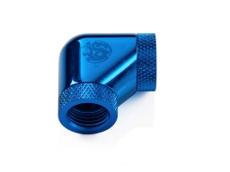Bitspower Royal Blue 90-Degree With Dual Rotary Inner G1/4" Extender