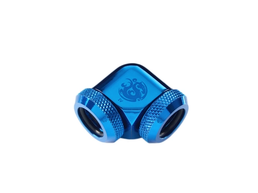 Bitspower Royal Blue Enhance 90-Degree Dual Multi-Link Adapter For OD 12MM