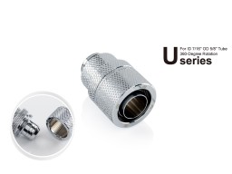 Bitspower G1/4" Silver Shining Rotary Compression Fitting CC6 Ultimate For ID 7/16" OD 5/8" Tube
