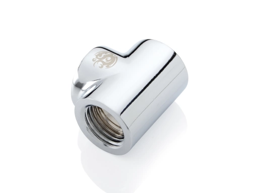 Bitspower Silver Shining T-Block With Triple IG1/4