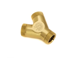 True Brass Y-Block With Triple Rotary IG1/4"
