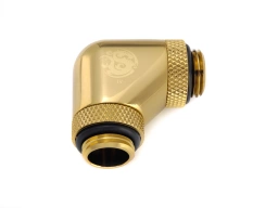 Bitspower True Brass 90-Degree With Dual Rotary G1/4" Extender