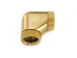 Bitspower True Brass 90-Degree With Dual Rotary Inner G1/4" Extender