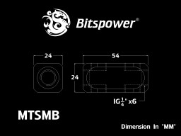 Bitspower True Brass Multi-S Block (Inner G1/4