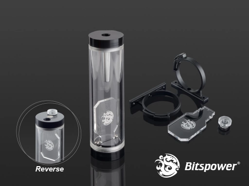 Bitspower Water Tank Z-Multi Compact 150 (Black Acrylic Version)