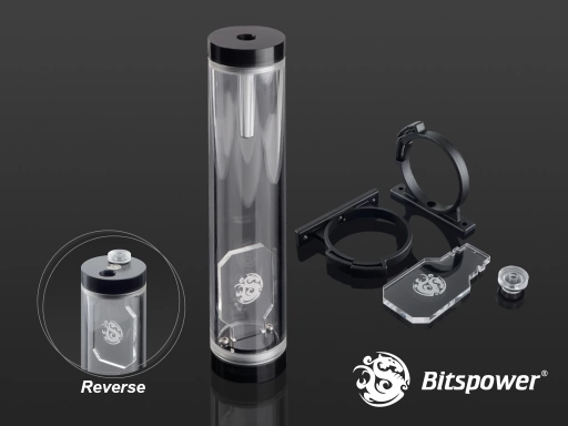 Bitspower Water Tank Z-Multi Compact 200 (Black Acrylic Version)