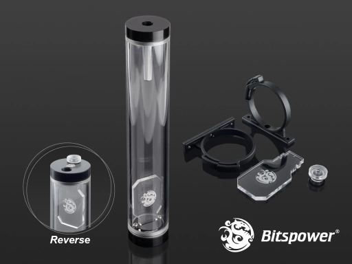 Bitspower Water Tank Z-Multi Compact 250 (Black Acrylic Version)