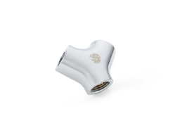 Bitspower Silver Shining Y-Block With Triple IG1/4