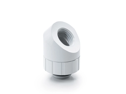 Bitspower Artemis Rotary 45-Degree Extender - Arctic White