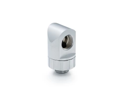 Bitspower Artemis Rotary 90-Degree Extender - Sandblast Silver