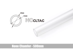 Bitspower None Chamfer Frosted Acrylic Link Tube OD 14MM - Length 500MM