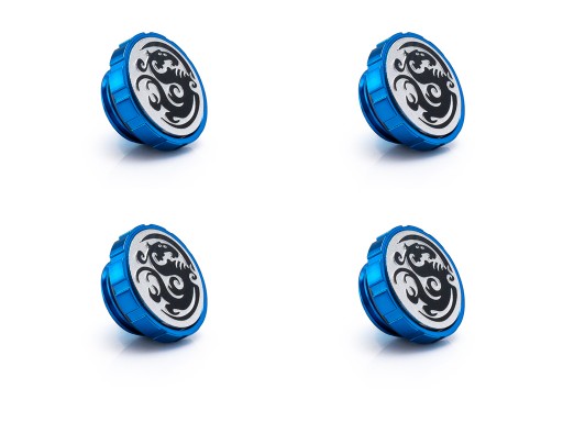 Bitspower Artemis Royal Blue Stop Fitting with Magnetic Logo (4 PCS)	