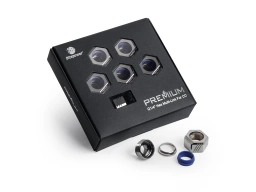 Bitspower Premium G1/4" Hex Multi-Link For OD 14MM 6 Pack (Black Sparkle)
