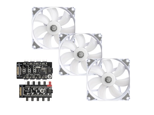 Bitspower Notos 120 Fan Digital RGB White (3PCS)
