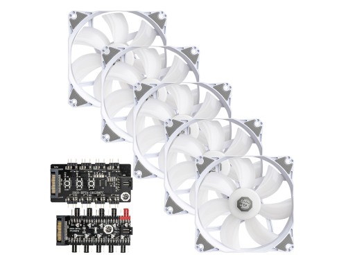 Bitspower Notos 120 Fan Digital RGB White (5PCS)
