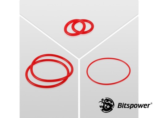 O-Ring Kit For Bitspower Dual D5 MOD TOP (Deep Red)
