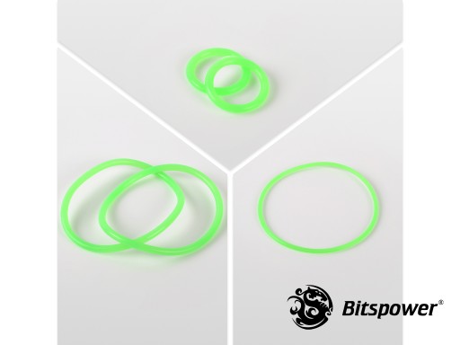 O-Ring Kit For Bitspower Dual D5 MOD TOP (UV Green)