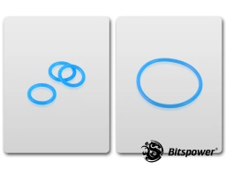 O-Ring Kit For Bitspower D5 MOD TOP (UV Blue)