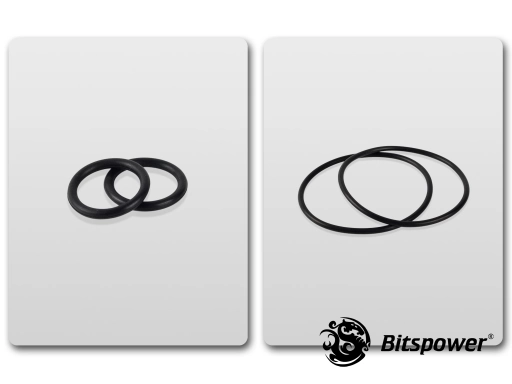 O-Ring Kit For Bitspower Water Tank Z-Multi (Full Clear Acrylic Version) (Black)