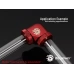 Bitspower Deep Blood Red Enhance 90-Degree Dual Multi-Link Adapter(Silver Dragon) For OD 12MM