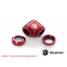 Bitspower Deep Blood Red Enhance 90-Degree Dual Multi-Link Adapter(Silver Dragon) For OD 12MM