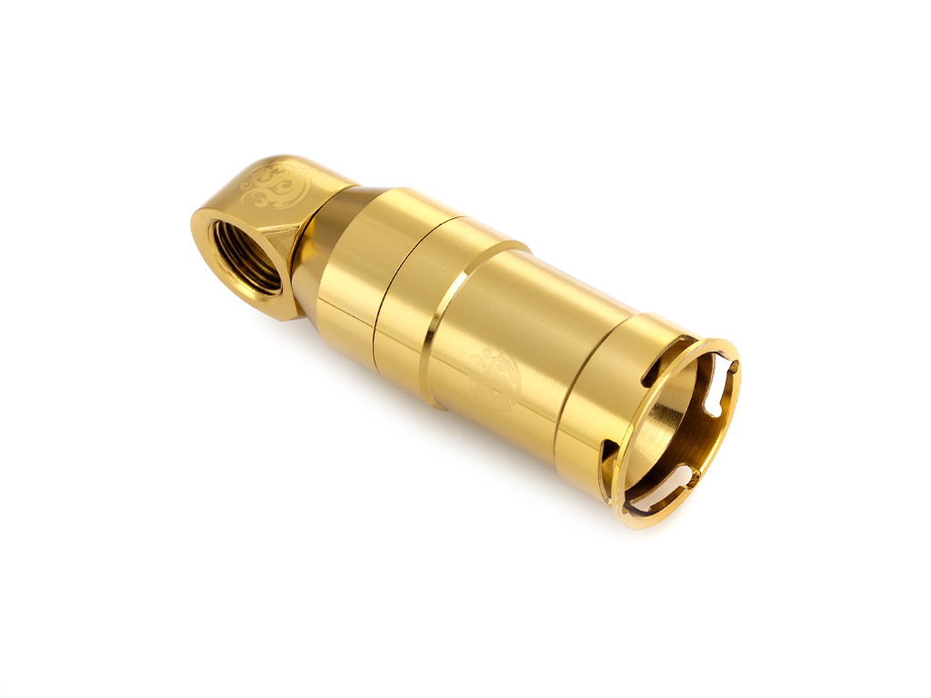 Bitspower True Brass Quick-Disconnected Female With Rotary 90-Degree IG1/4" Extender