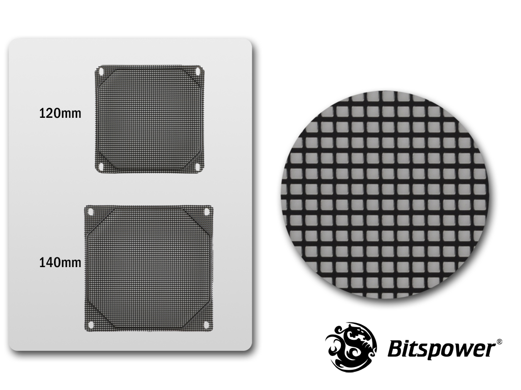 140MM Panel For Bitspower CUSTOM DESIGN RADGARD -Matrix Design (Black)