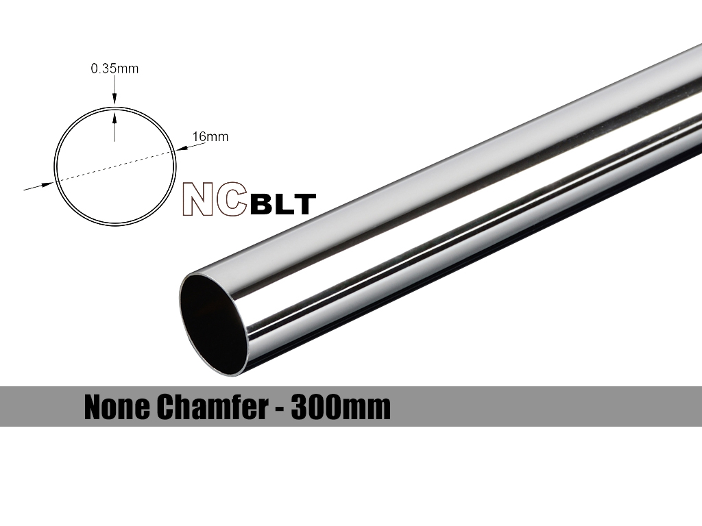 Bitspower None Chamfer Brass Link Tubing OD16MM Shining Silver - Length 300 MM