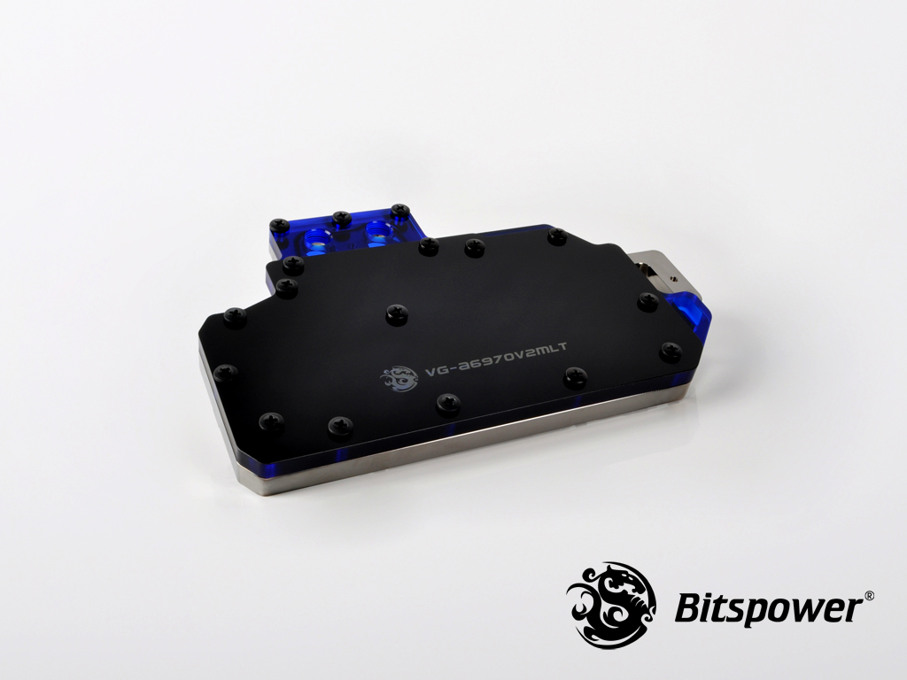 Bitspower VG- A6970V2MLT ICE Blue Acrylic Top With Black/Clear Panel