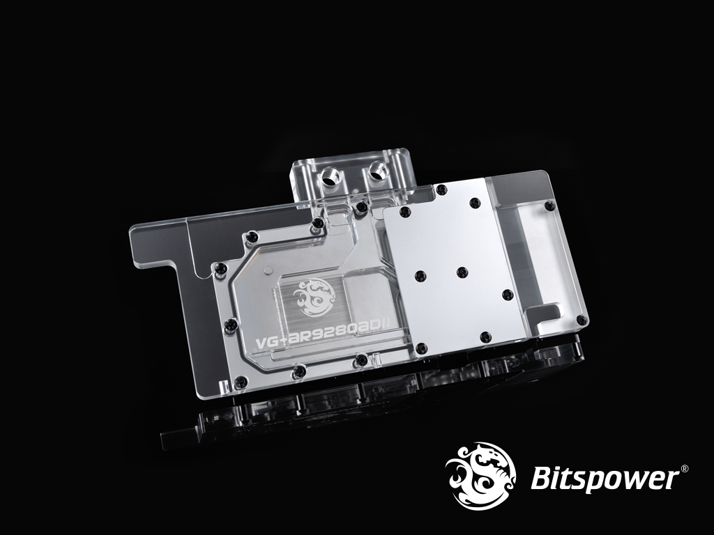 Bitspower VG-AR9280ADII Acrylic Top With Stainless Panel (Clear)