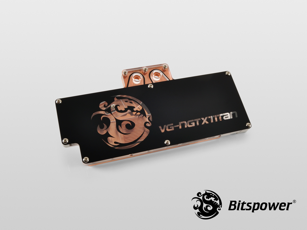 Bitspower VG-NGTXTITAN Copper Acrylic Top With Panel (Clear/Clear)