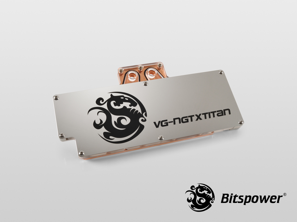 Bitspower VG-NGTXTITAN Copper Acrylic Top With Panel (Clear/Silver)