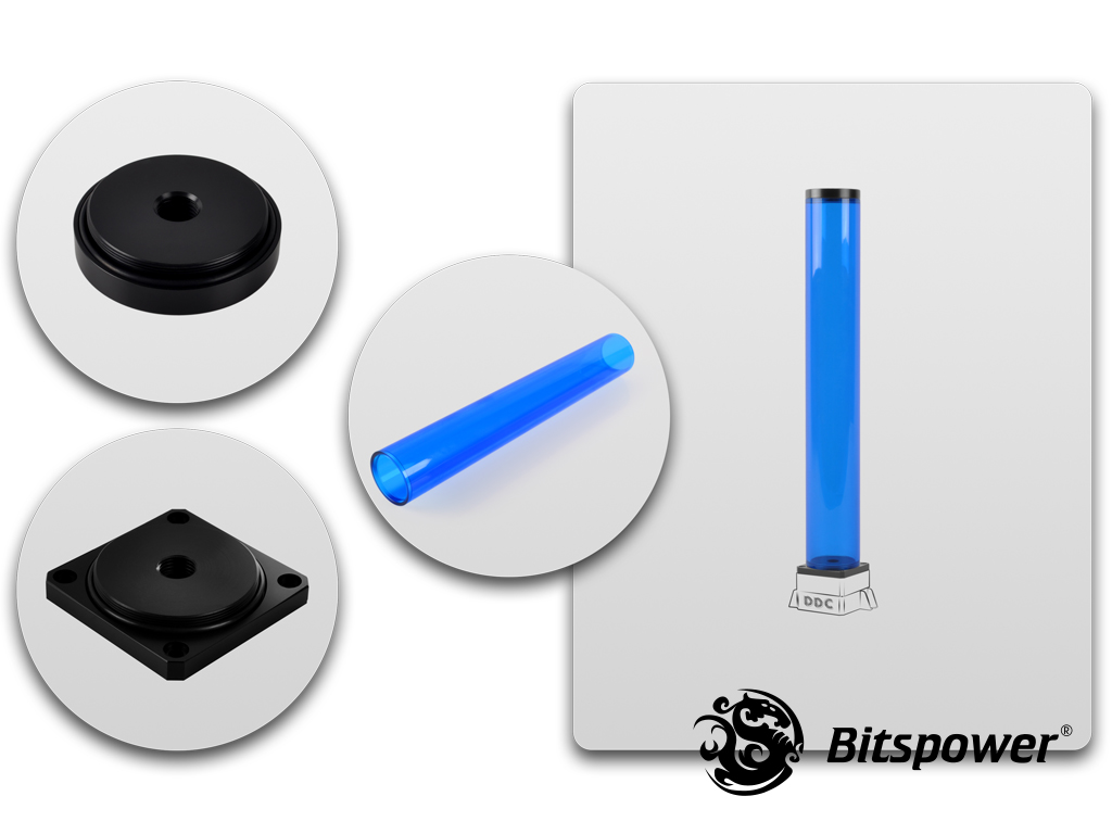 Bitspower DDC TOP Upgrade Kit 400(ICE Blue Body & Black POM Version)