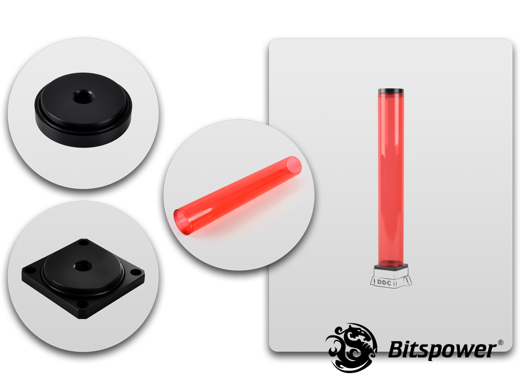 Bitspower DDC TOP Upgrade Kit 400(ICE Red Body & Black POM Version)