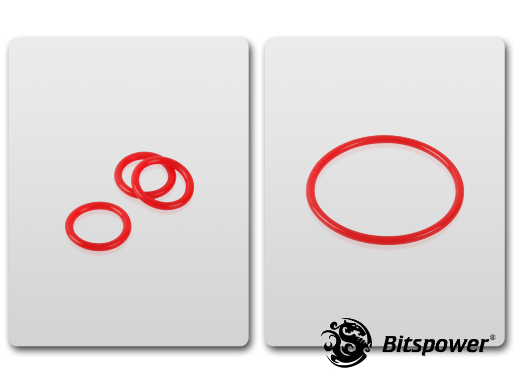 O-Ring Kit For Bitspower D5 MOD TOP EXTREME (Deep Red)
