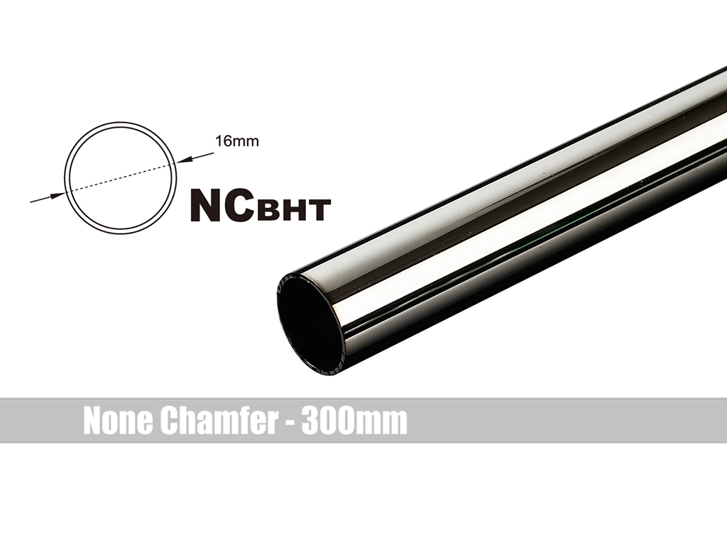 Bitspower None Chamfer Brass Hard Tubing OD16MM Black Sparkle - Length 300 MM