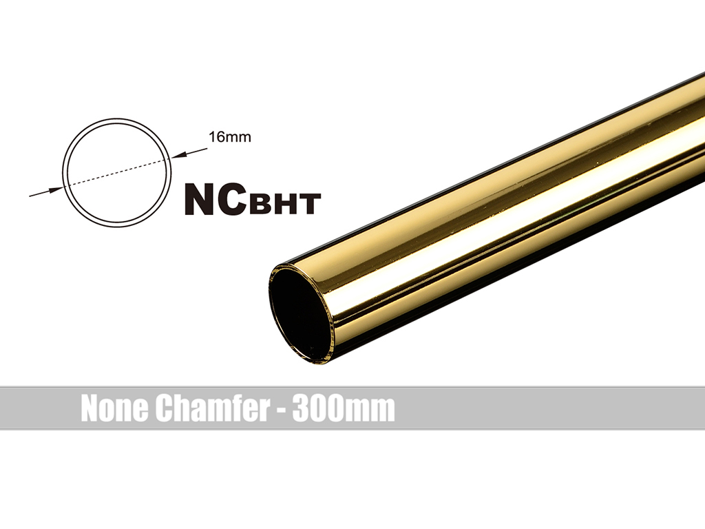 Bitspower None Chamfer Brass Hard Tubing OD16MM Golden - Length 300 MM