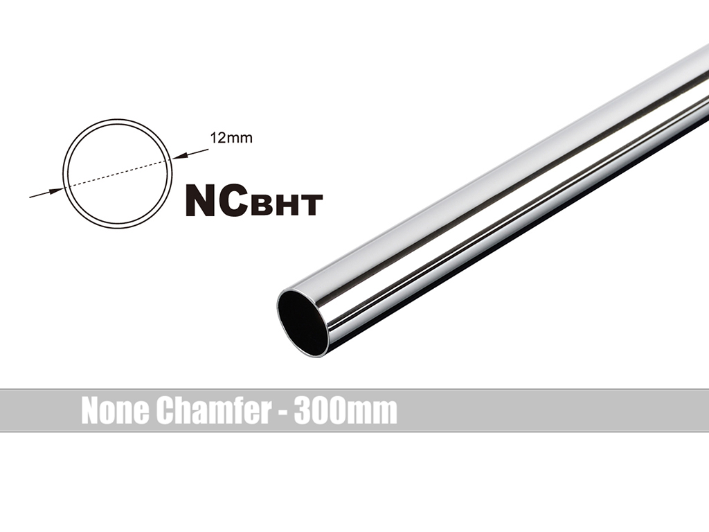 Bitspower None Chamfer Brass Hard Tubing OD12MM Shining Silver - Length 300 MM