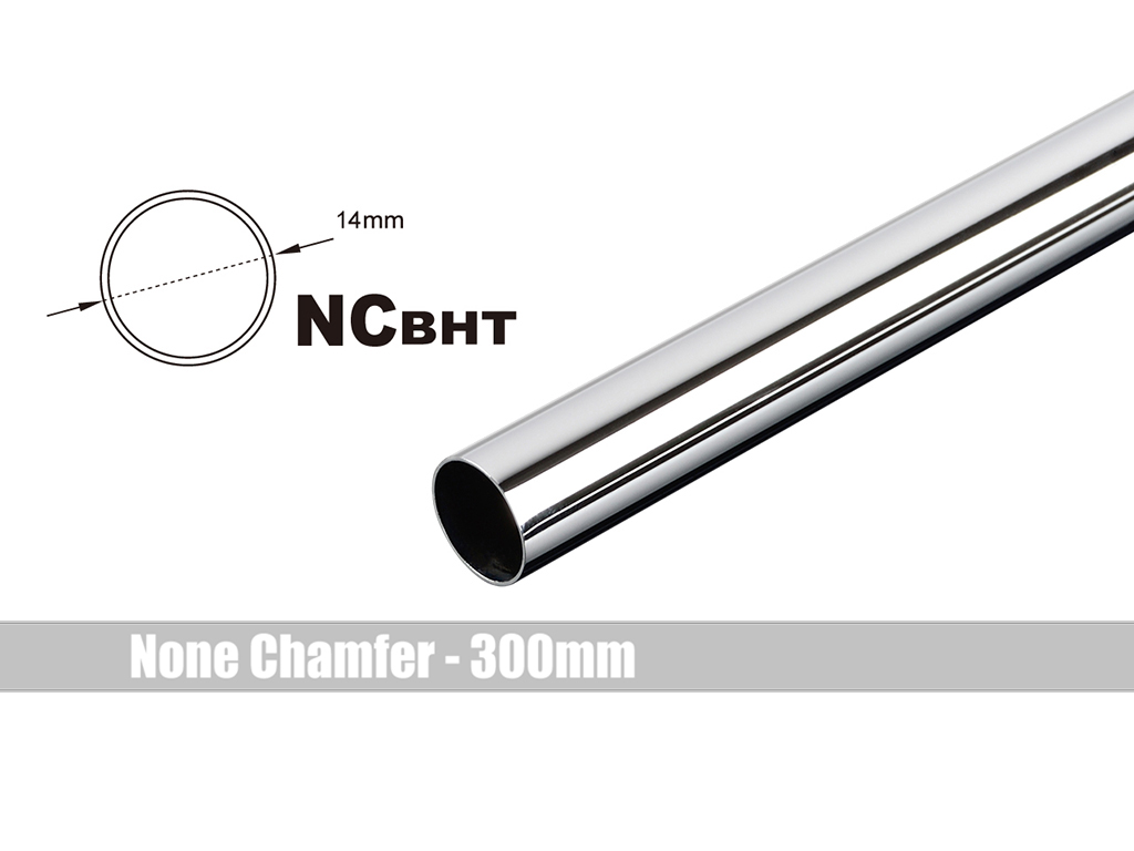 Bitspower None Chamfer Brass Hard Tubing OD14MM Shining Silver - Length 300 MM