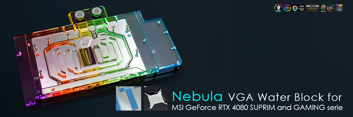 Bitspower Nebula VGA Water Block For GALAX GeForce RTX 4080 HOF 